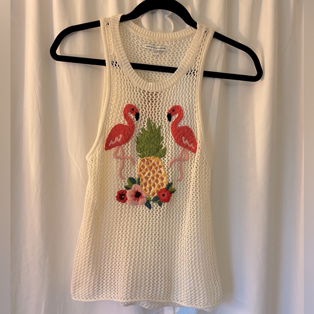 American Eagle Flamingo Top